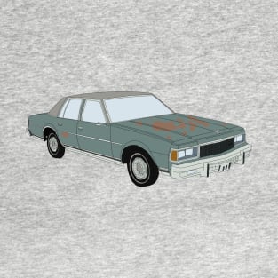 Hand Drawn Vintage Chevy Caprice 1980s Sedan T-Shirt